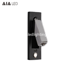 China Plegable ahuecado montó el interruptor 3W del USB que el cabecero interior de la lámpara de pared de la cabecera llevó la luz de la lectura proveedor