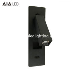 China Luz ajustable de la lectura del enchufe USB de la luz de la pared de la cabecera del usb IP20/luz llevada interior de la pared del cabecero del usb proveedor