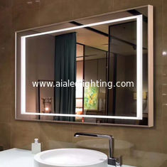 China El hotel elegante cuadrado de la luz del espejo de la luz del espejo del cuarto de baño llevó elegante impermeable antiniebla con temperatura de la fecha proveedor