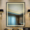 El hotel elegante cuadrado de la luz del espejo de la luz del espejo del cuarto de baño llevó elegante impermeable antiniebla con temperatura de la fecha proveedor
