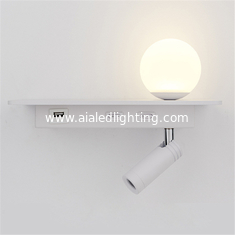 China Luz de lectura LED USB, iluminación de pared con cuentas de 3W, lámpara led para cama, cabecero, luz de bola acrílica, lámpara de pared para cabecera, fondo proveedor