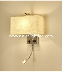 CHINA Lámpara de pared de soporte E27 estilo chino con interruptor lámpara de pared de noche lámpara de pared de lectura cuadrada luz de pared villa proyecto de hotel proveedor