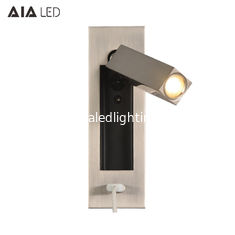 CHINA Lámpara de pared ajustable de la cama de la luz LED de la lectura del usb IP20/lámpara de lectura interior del usb para el hotel proveedor