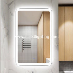 China El hotel elegante de la luz del espejo del maquillaje del cuadrado del espejo del cuarto de baño llevó el retrete impermeable antiniebla del fregadero montado en la pared proveedor