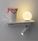 Luz de lectura LED USB, iluminación de pared con cuentas de 3W, lámpara led para cama, cabecero, luz de bola acrílica, lámpara de pared para cabecera, fondo proveedor