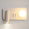Lámpara interior de acrílico de lectura blanca del aplique de la pared del escritorio de la cabecera del dormitorio de 3W +5W de la lámpara de pared de la bola para el hotel interior proveedor