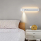 Lámpara de pared para cabecera de tipo lineal, lámpara de pared de fondo lineal para dormitorio, luz de lectura para cabecera de habitación de hotel y apartamento nórdico proveedor