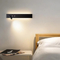 Lámpara de pared para cabecera de tipo lineal, lámpara de pared de fondo lineal para dormitorio, luz de lectura para cabecera de habitación de hotel y apartamento nórdico proveedor