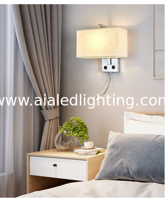Lámpara de pared de soporte E27 estilo chino con interruptor lámpara de pared de noche lámpara de pared de lectura cuadrada luz de pared villa proyecto de hotel proveedor