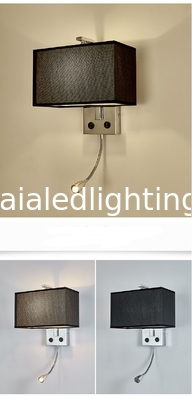 Lámpara de pared de soporte E27 estilo chino con interruptor lámpara de pared de noche lámpara de pared de lectura cuadrada luz de pared villa proyecto de hotel proveedor