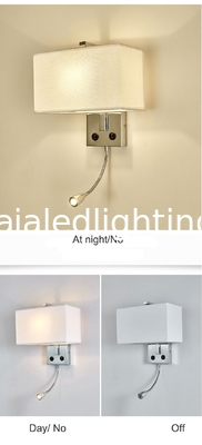 Lámpara de pared de soporte E27 estilo chino con interruptor lámpara de pared de noche lámpara de pared de lectura cuadrada luz de pared villa proyecto de hotel proveedor