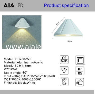 Lámparas de pared exteriores resistentes al agua lámparas de jardín exterior iluminación de pared hacia arriba y hacia abajo focos luminosos villa iluminación de lavadero de pared proveedor