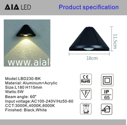 Lámparas de pared exteriores resistentes al agua lámparas de jardín exterior iluminación de pared hacia arriba y hacia abajo focos luminosos villa iluminación de lavadero de pared proveedor