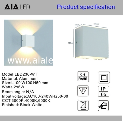 IP65 impermeabilización de la lámpara de pared exterior exterior COB 6W iluminación de pared LED exterior luz de pared LED exterior proveedor