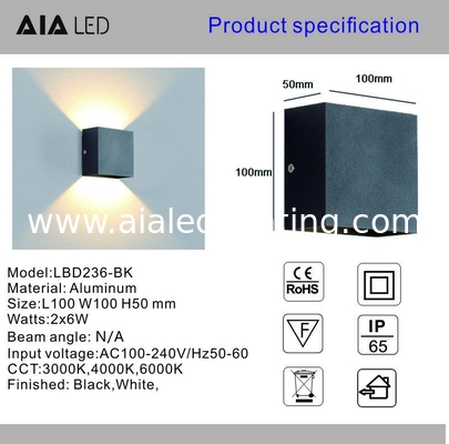 IP65 impermeabilización de la lámpara de pared exterior exterior COB 6W iluminación de pared LED exterior luz de pared LED exterior proveedor