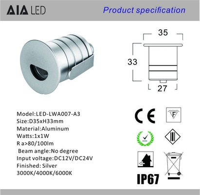 Luz subterráneo del paso de la prenda impermeable LED lamp/LED de 1X3W IP67/lámpara llevada al aire libre de la escalera proveedor
