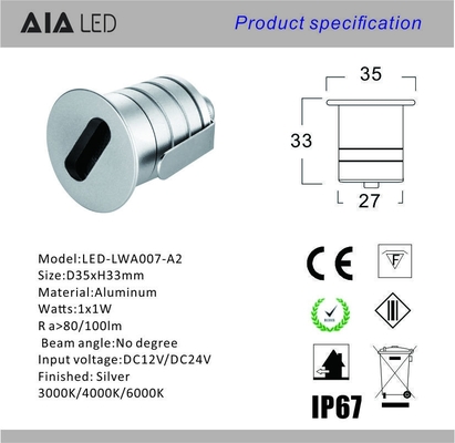 Luz subterráneo del paso de la prenda impermeable LED lamp/LED de 1X3W IP67/lámpara llevada al aire libre de la escalera proveedor