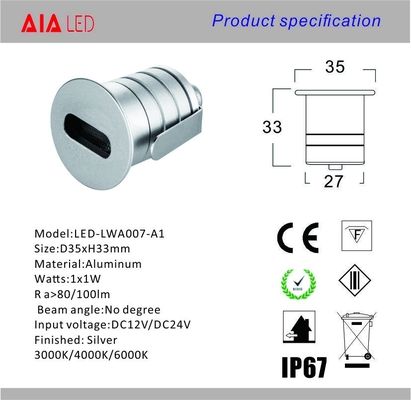 Luz subterráneo del paso de la prenda impermeable LED lamp/LED de 1X3W IP67/lámpara llevada al aire libre de la escalera proveedor