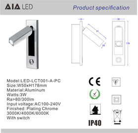 El contemporáneo ajustable llevó la luz llevada luz de la pared de la cama de la luz de la lectura de la cabecera de la lectura del cabecero proveedor