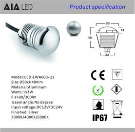 la luz llevada ligera subterráneo al aire libre del paso de la prenda impermeable IP67 LED de 3W llevó la luz ligera del punto de la escalera LED proveedor