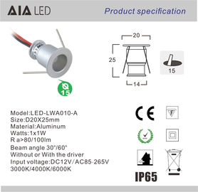 el sistema de 3W ahuecado montó la luz tamaño pequeño interior del punto del LED para la sala de exposición/mini downlighting llevado proveedor