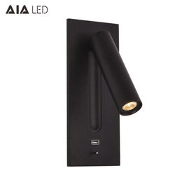 Proyector multifuncional ocultado carga por USB de la pared de la cama del interruptor de la luz de la pared de la lectura de la cabecera LED del arreglo para requisitos particulares del hotel